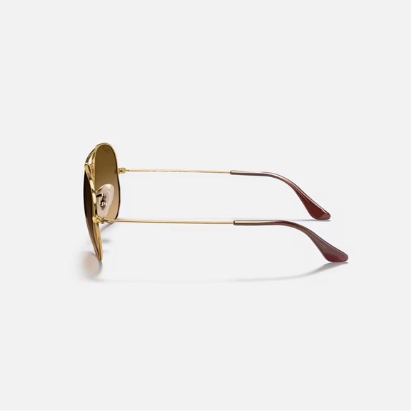 Ray Ban Sunglasses RB3025 001/M2 Polarized Aviator Large Metal 58-14 - Gold Brwn - Picture 5 of 14